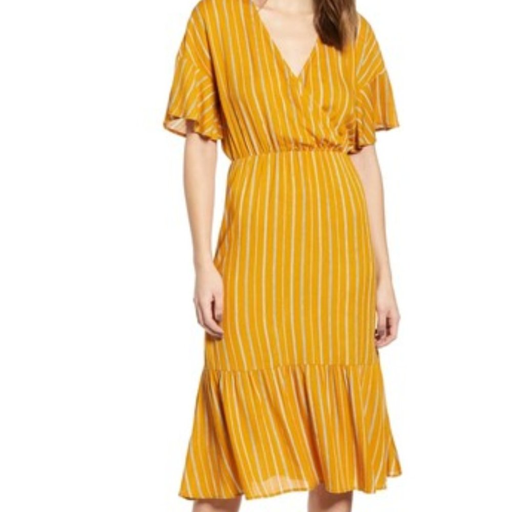 Surplice Midi Dress